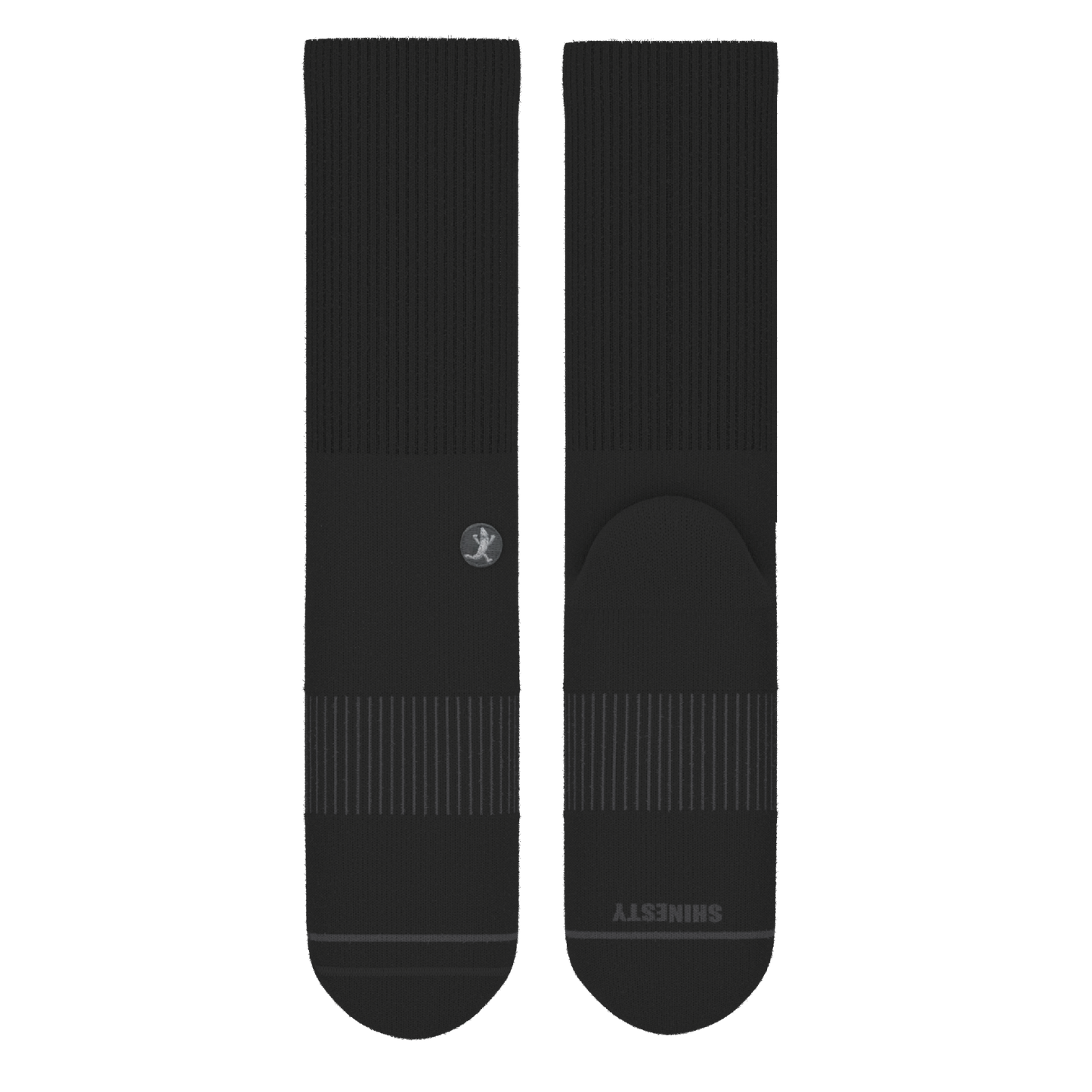 The Night Op | Plain Black Heel Hammock™ Crew Socks