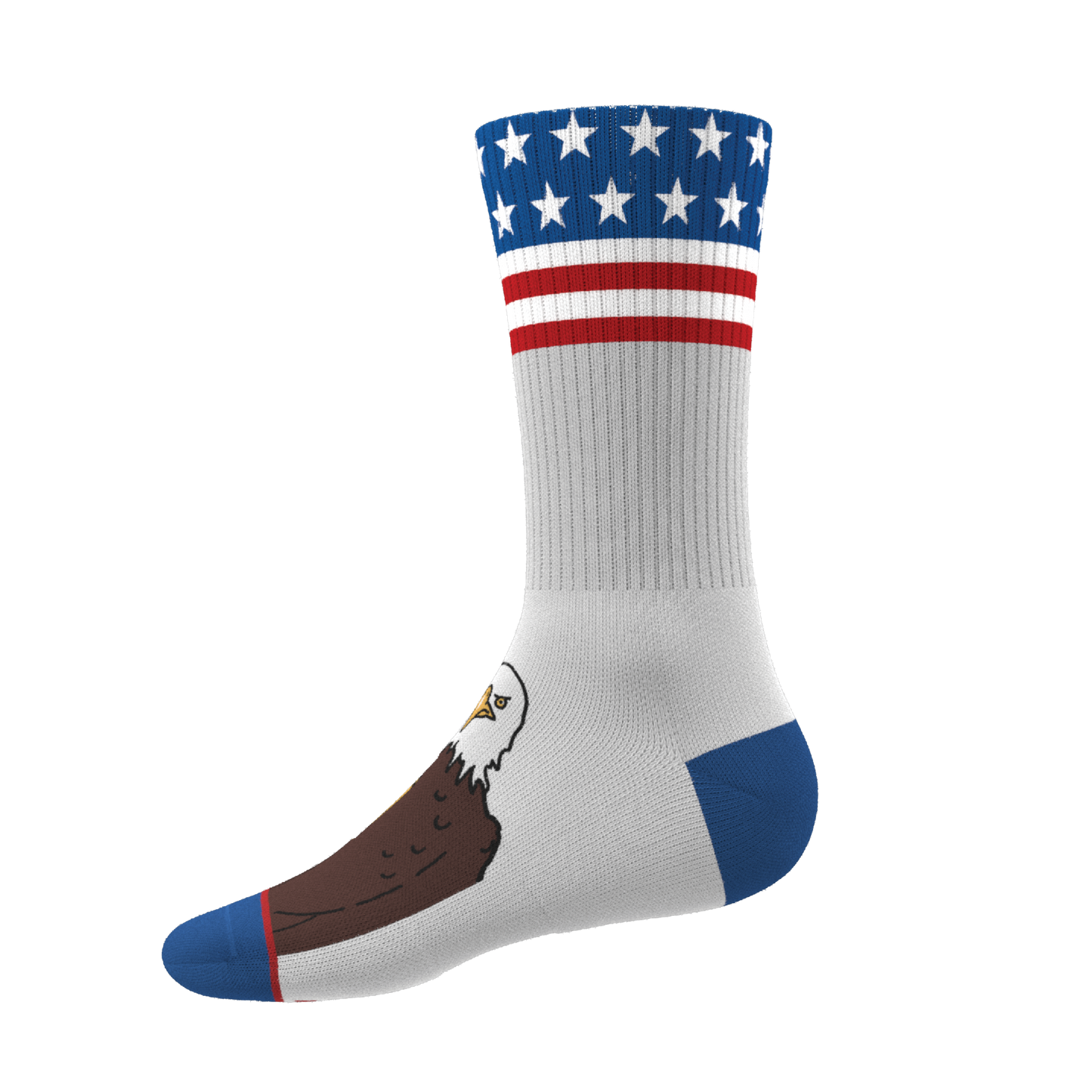 The One Finger Salute | American Flag Heel Hammock™ Crew Socks