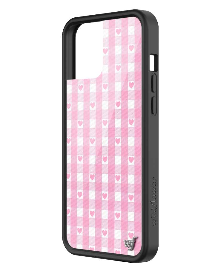 Gingham Hearts | Pink iPhone Case