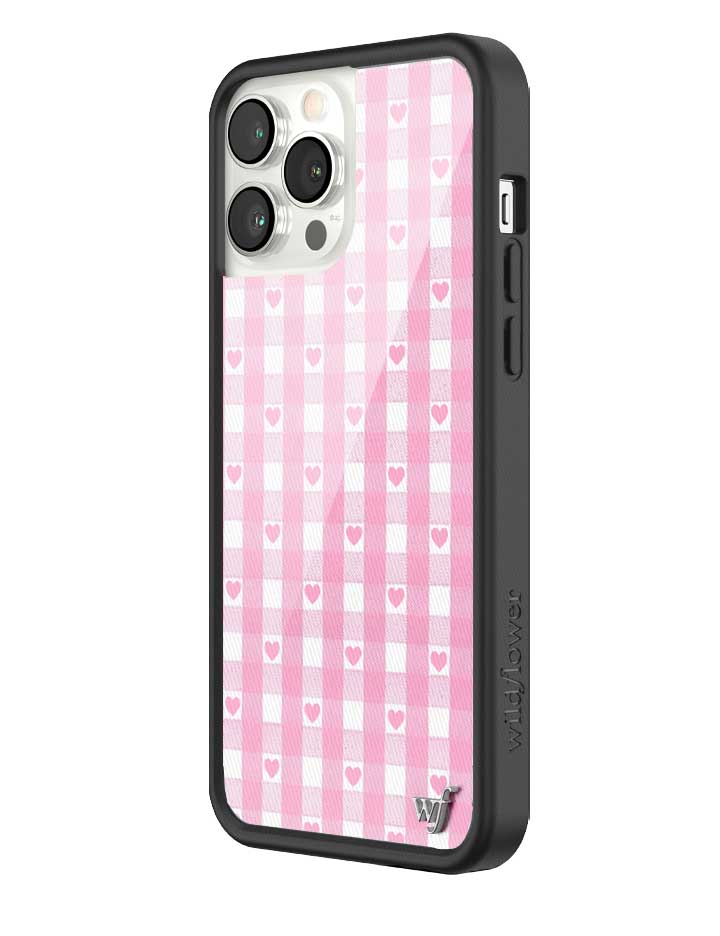 Gingham Hearts | Pink iPhone Case