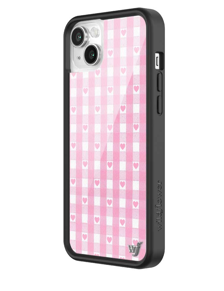 Gingham Hearts | Pink iPhone Case