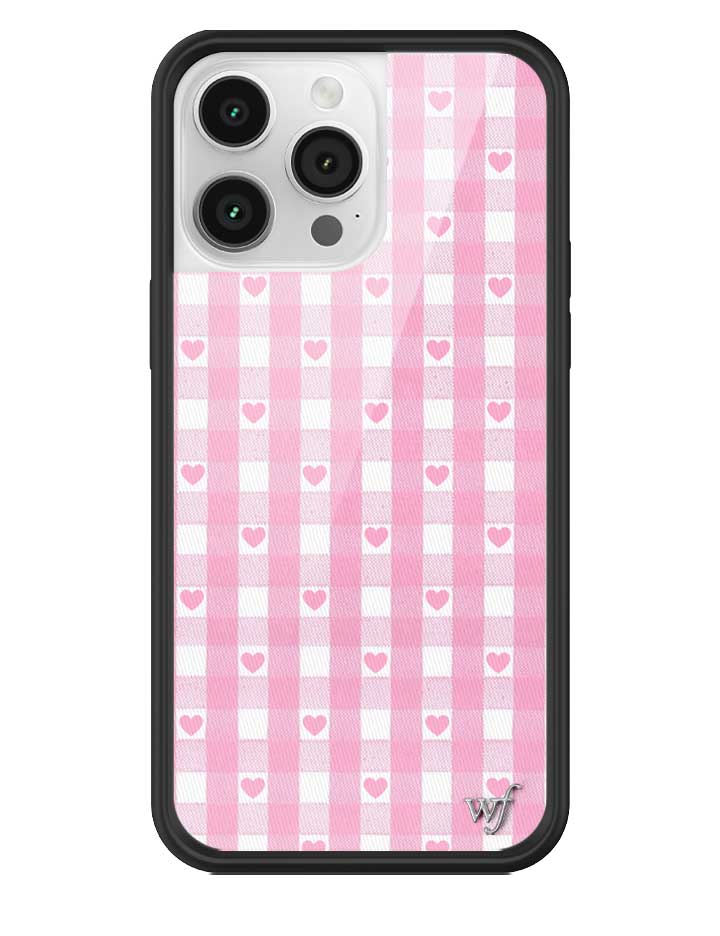 Gingham Hearts | Pink iPhone Case