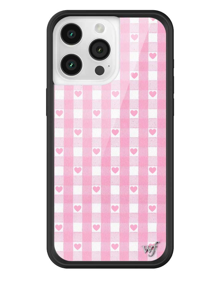 Gingham Hearts | Pink iPhone Case