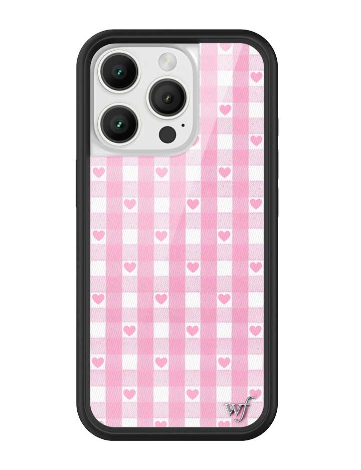 Gingham Hearts | Pink iPhone Case