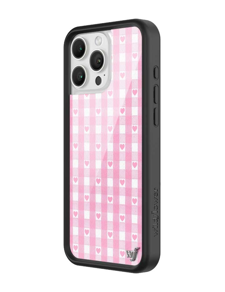 Gingham Hearts | Pink iPhone Case