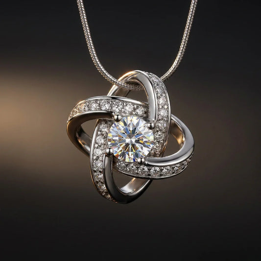 Celtic Knot™ Pendant — 18K White Gold | Diamond
