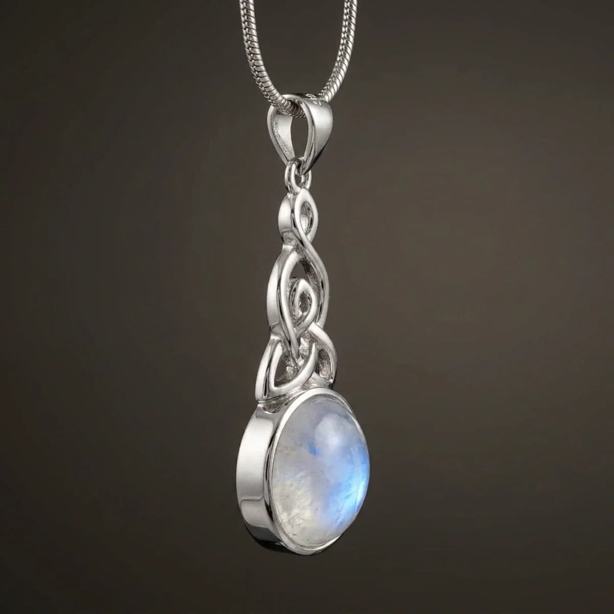 Celtic Mother™ Pendant — 18K White Gold | Moonstone