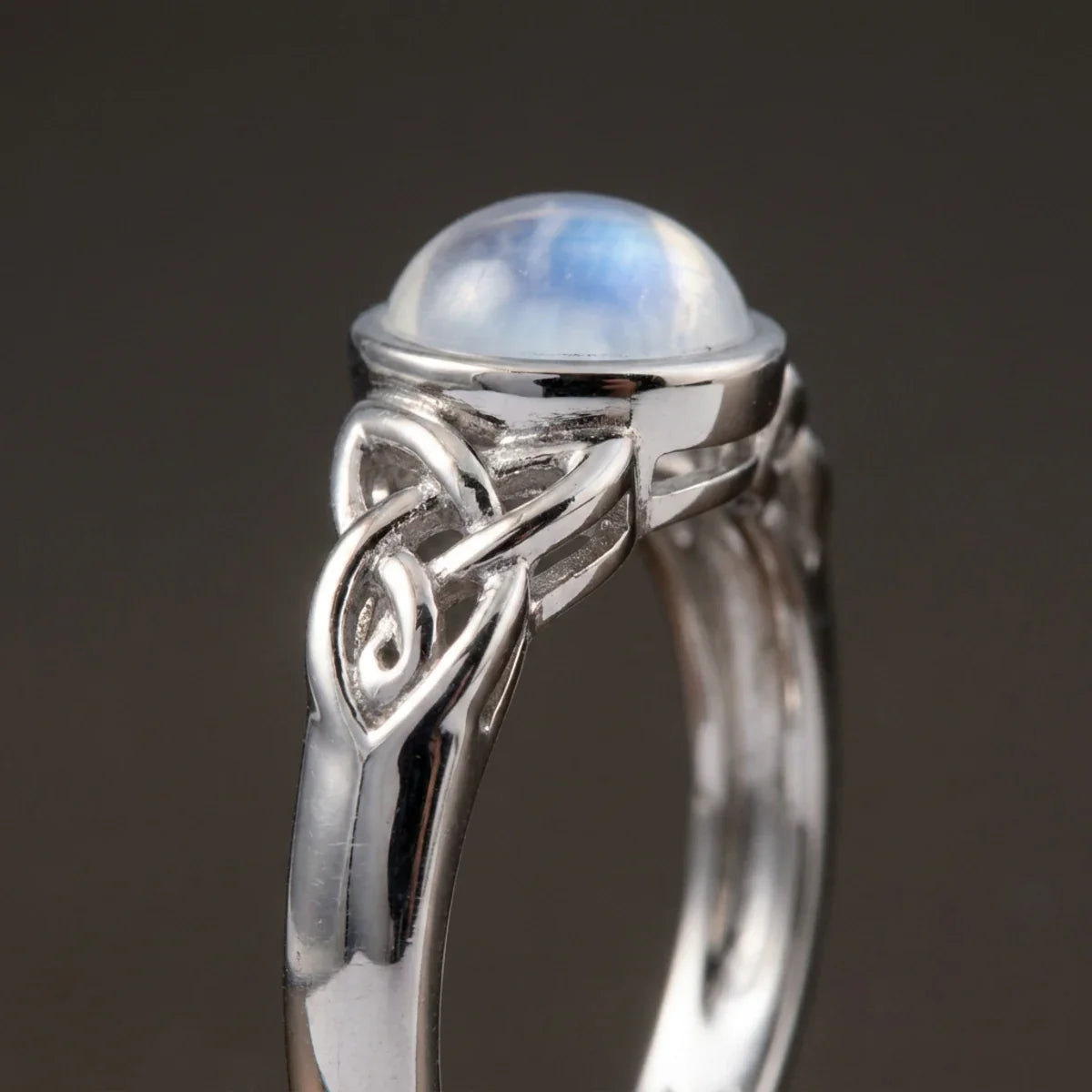 Celtic Mother™ Ring — 18K White Gold | Moonstone