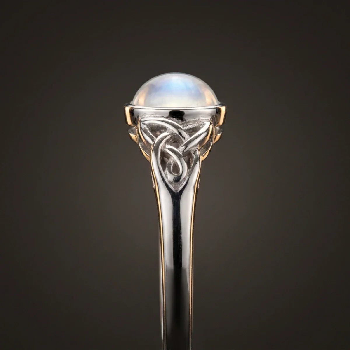 Celtic Mother™ Ring — 18K White Gold | Moonstone