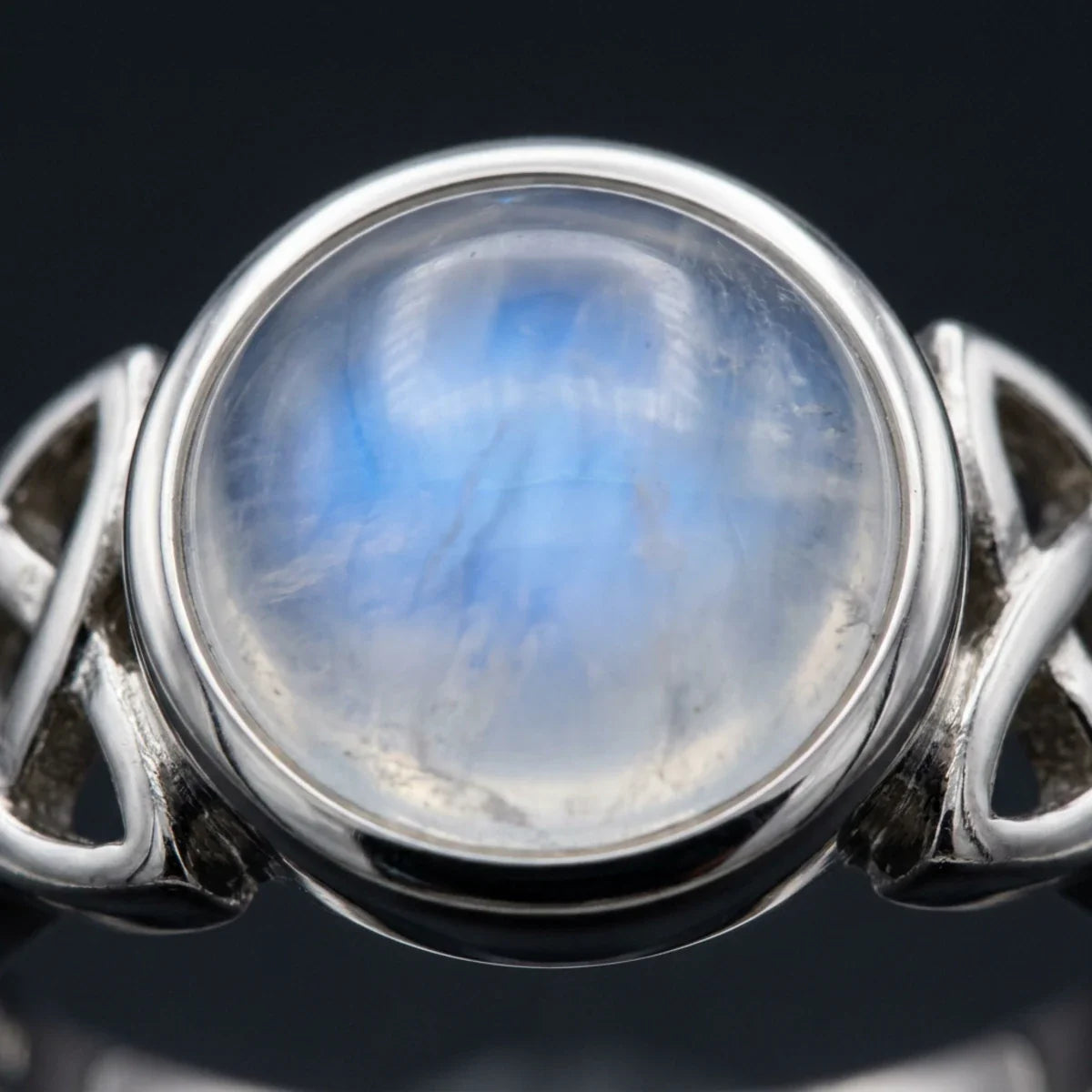 Celtic Mother™ Ring — 18K White Gold | Moonstone