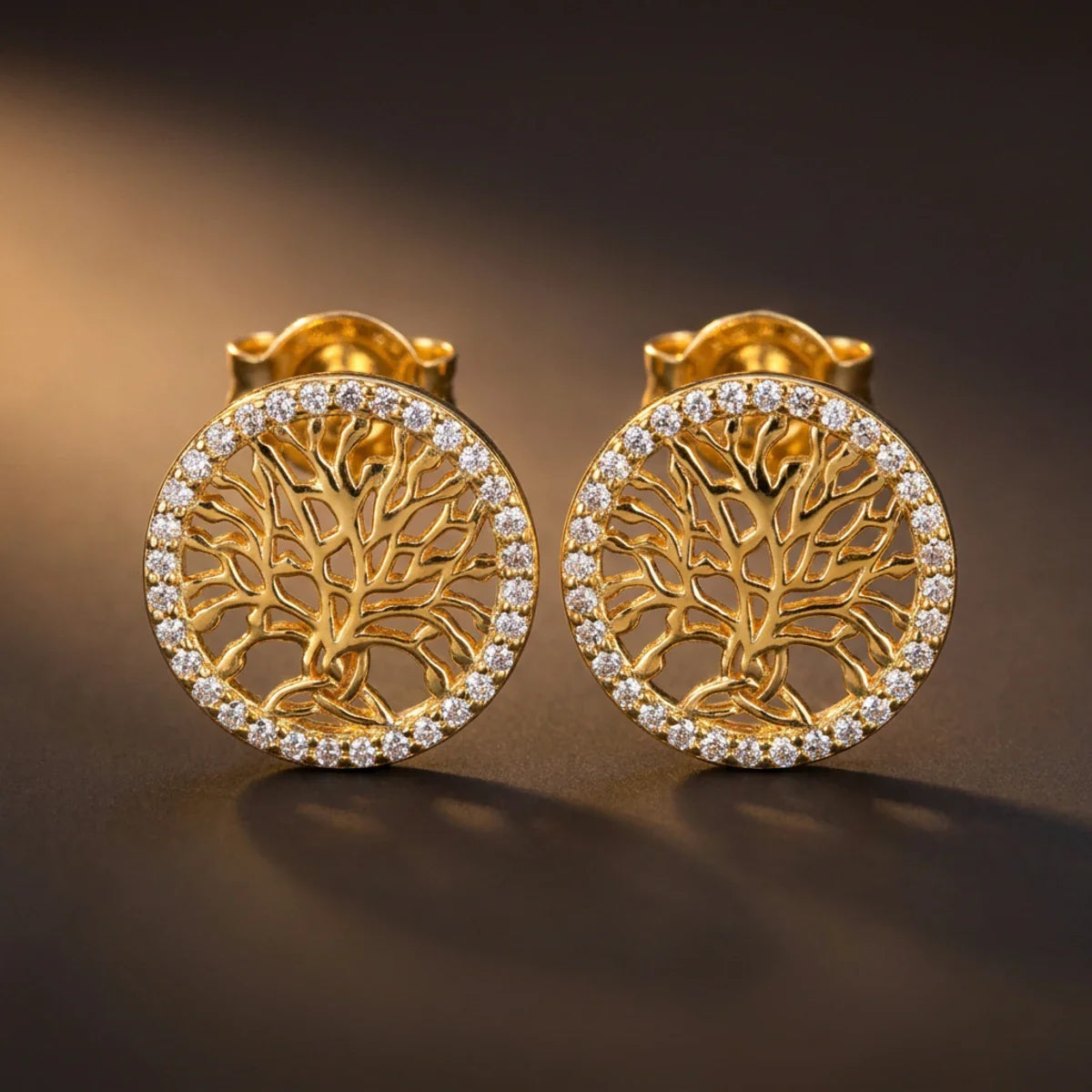 Tree of Life™ Earrings — 18K Yellow Gold | Diamond