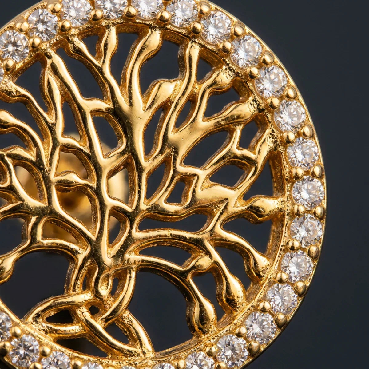 Tree of Life™ Earrings — 18K Yellow Gold | Diamond