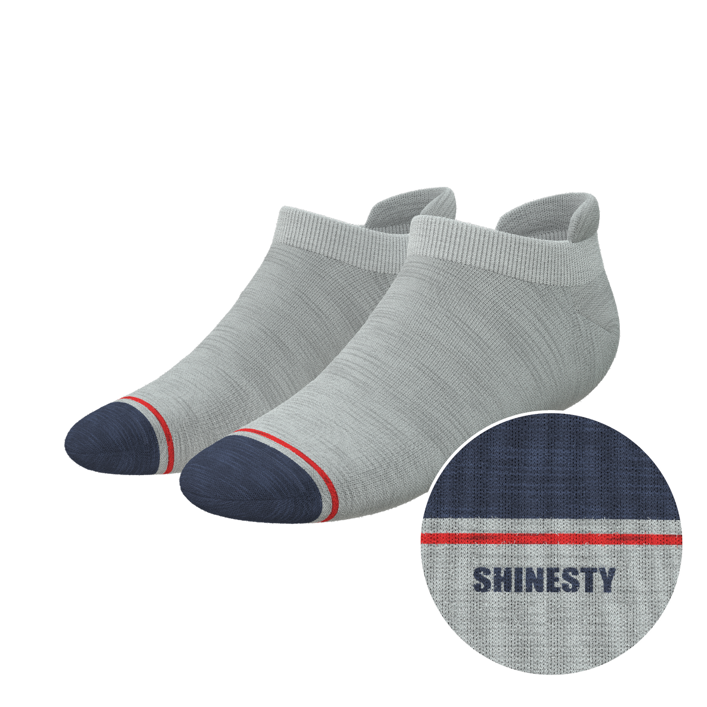 The Pebble | Grey Heel Hammock™ Ankle Socks