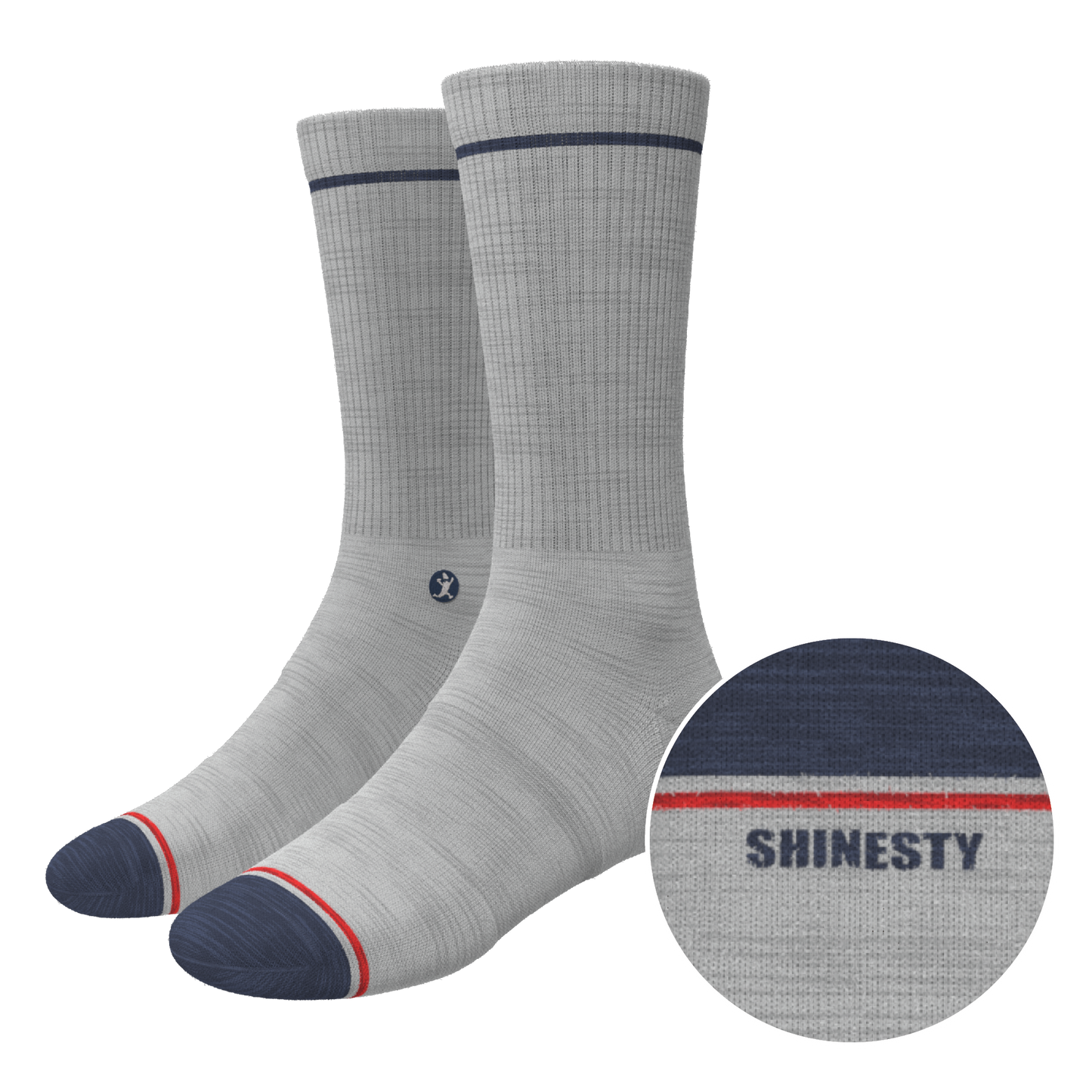 The Pebble | Grey Heel Hammock™ Crew Socks