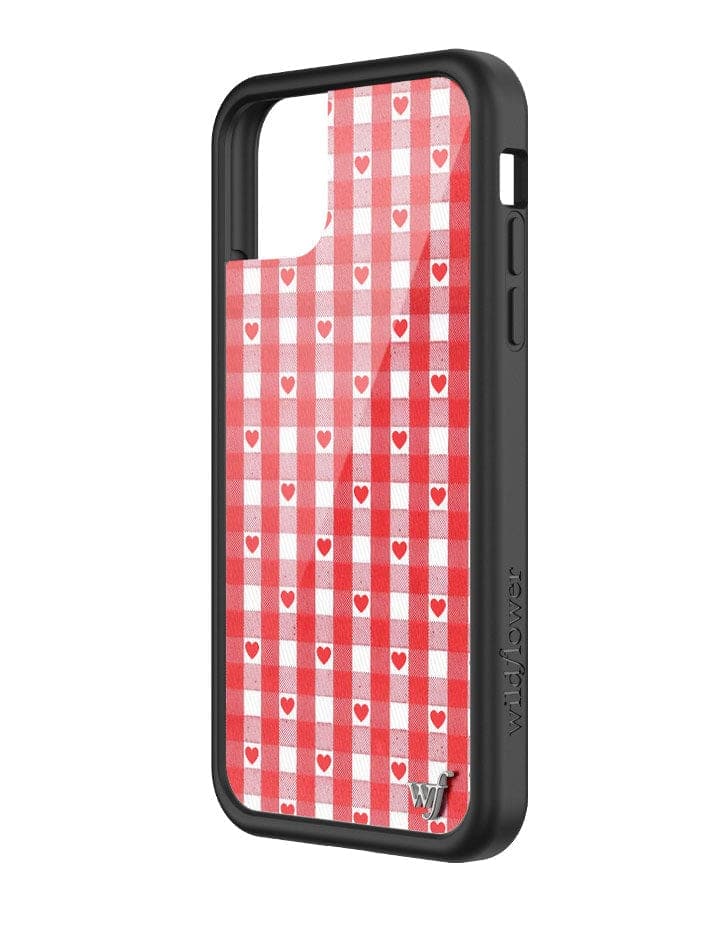 Gingham Hearts | Red iPhone Case