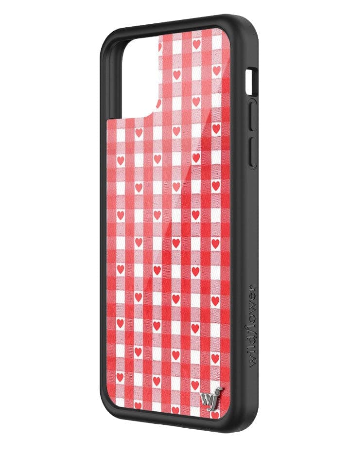Gingham Hearts | Red iPhone Case