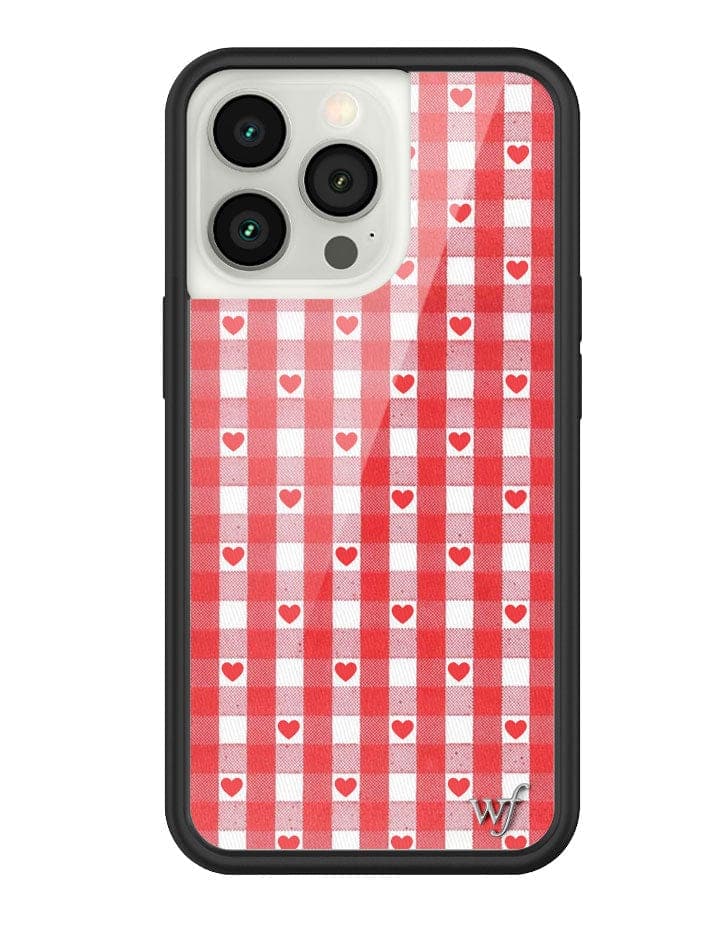 Gingham Hearts | Red iPhone Case