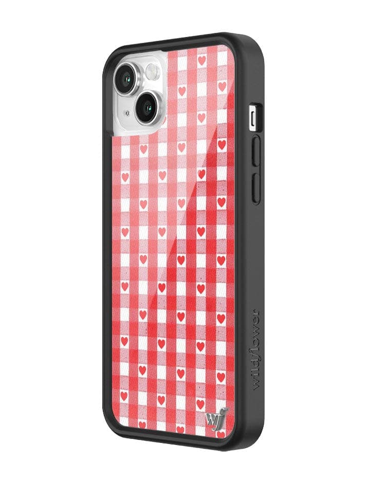 Gingham Hearts | Red iPhone Case