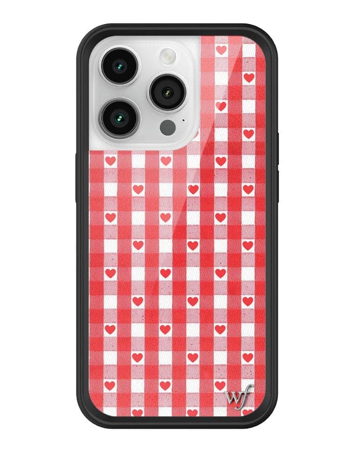 Gingham Hearts | Red iPhone Case