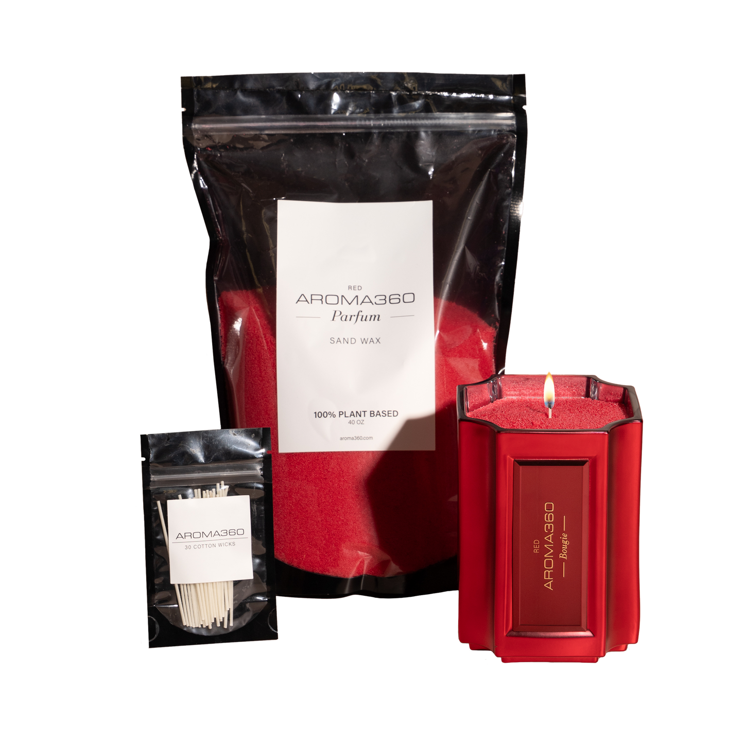 (RED) Bougie Sand Wax Set