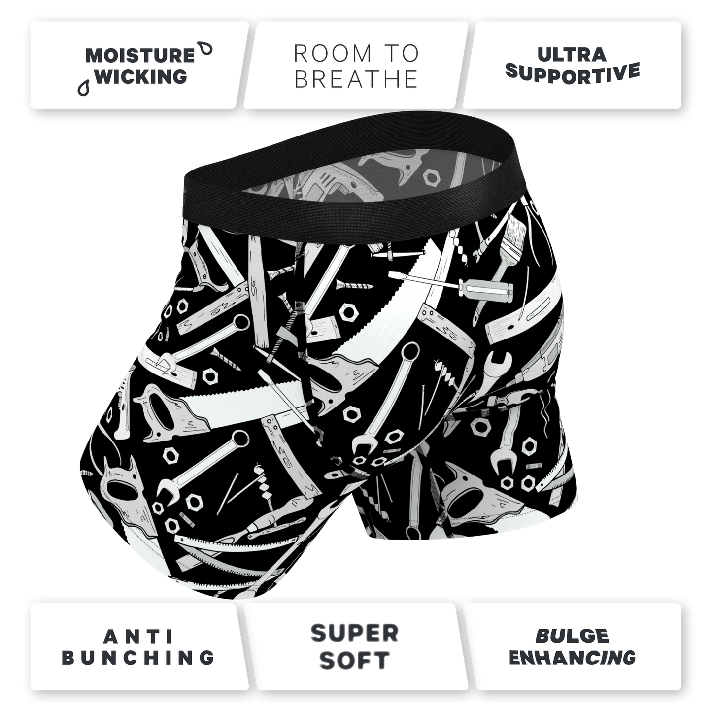 The Righty Tighty | Wrench Ball Hammock® Pouch Underwear With Fly