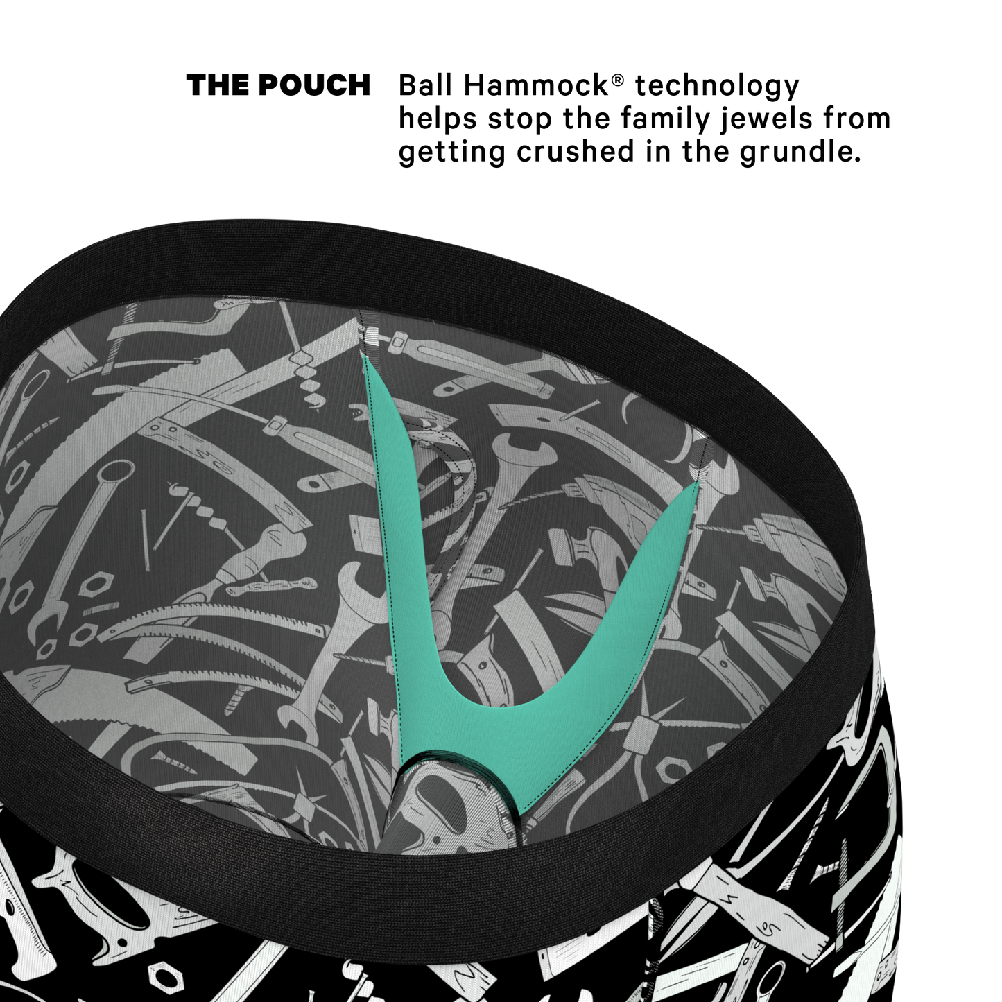 The Righty Tighty | Wrench Long Leg Ball Hammock® Pouch Underwear With Fly