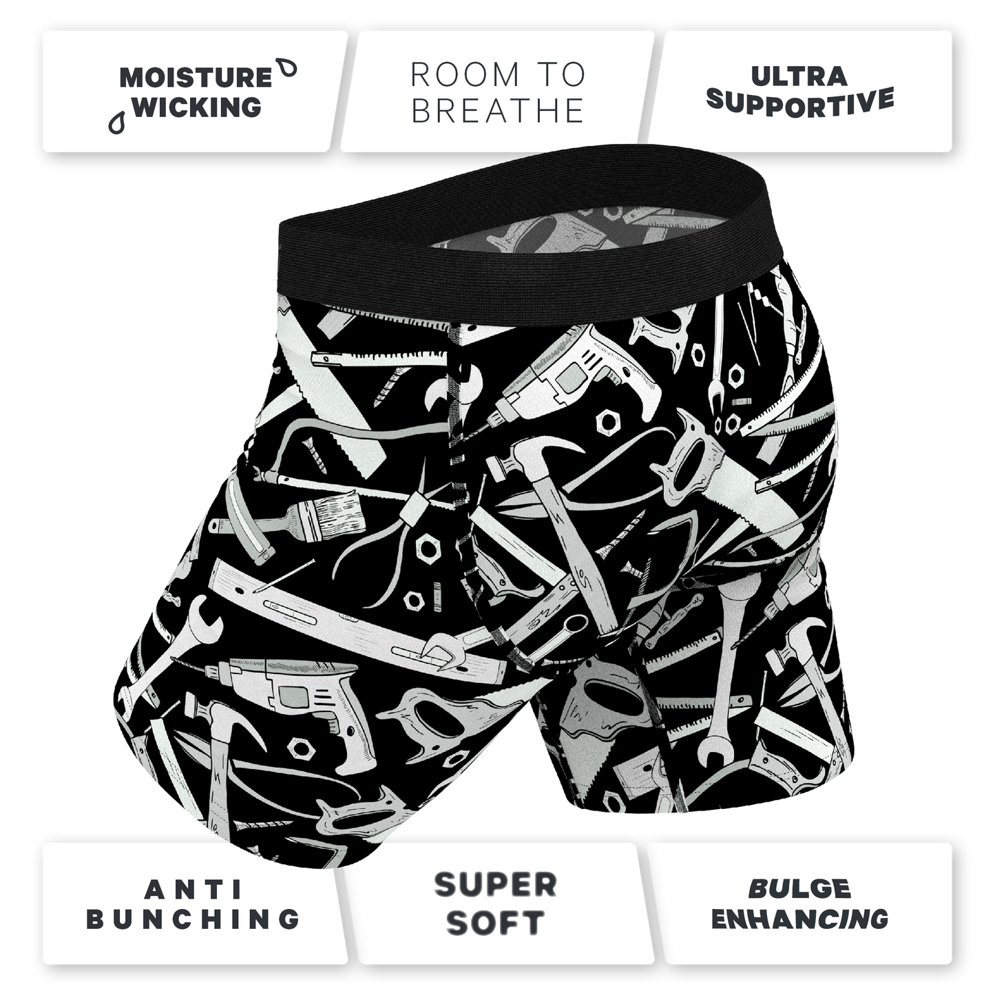 The Righty Tighty | Wrench Long Leg Ball Hammock® Pouch Underwear With Fly