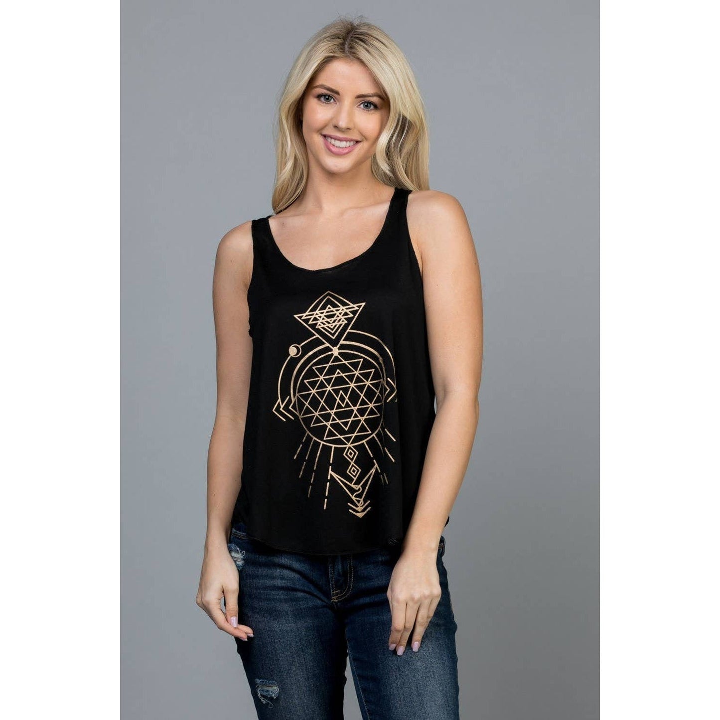 Sacred Triangle Graphic Tank Top, Yoga Tank [Available in Sizes M-XL]