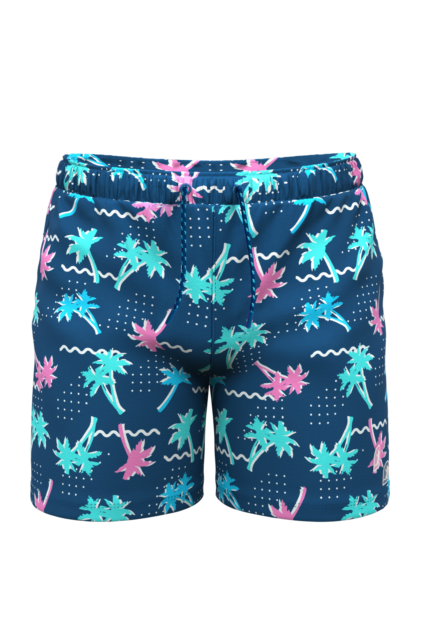 The Shorebreak | Navy Tropical Ball Hammock® Pouch 8" Swim Trunks