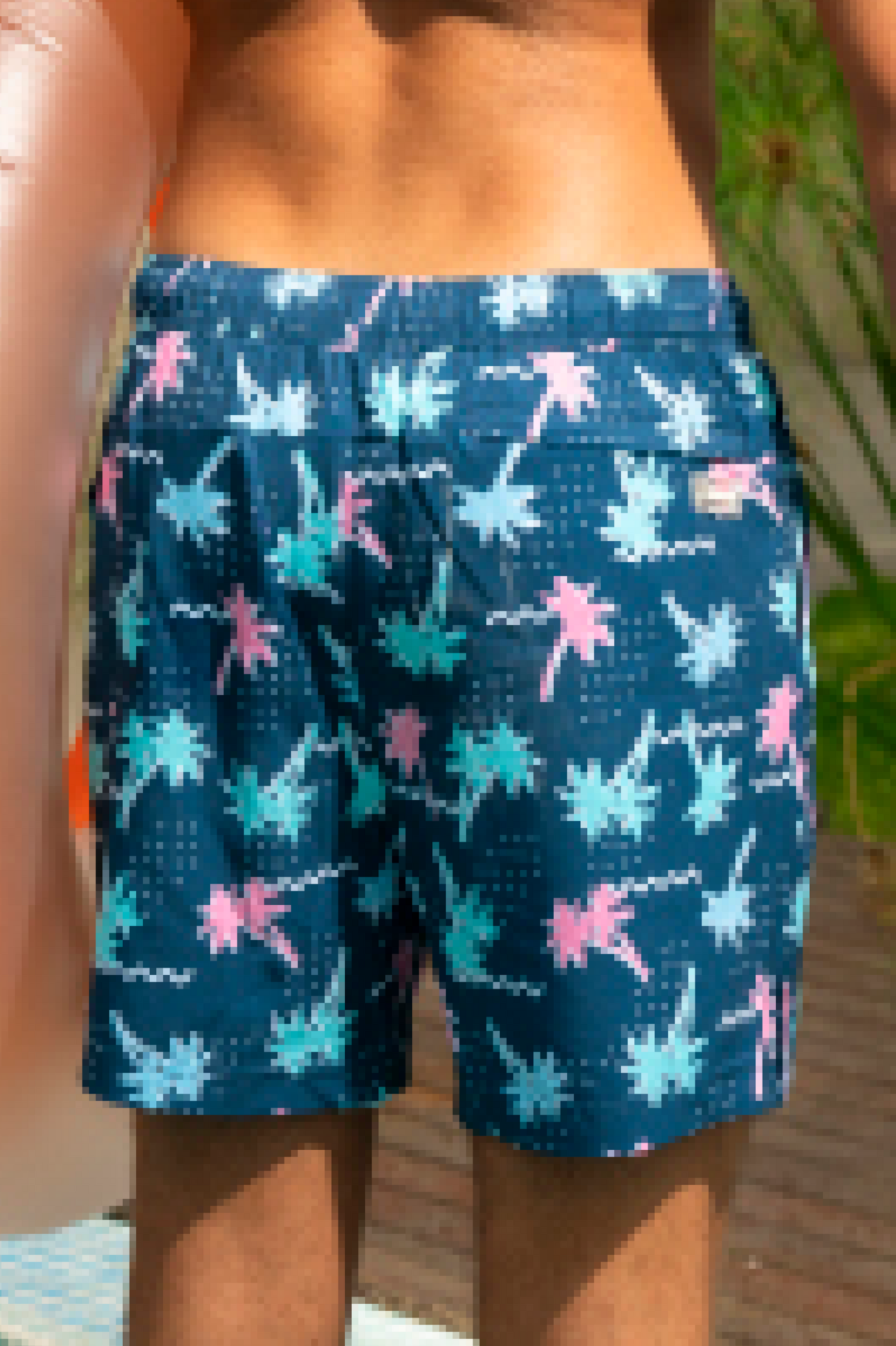 The Shorebreak | Navy Tropical Ball Hammock® Pouch 8" Swim Trunks