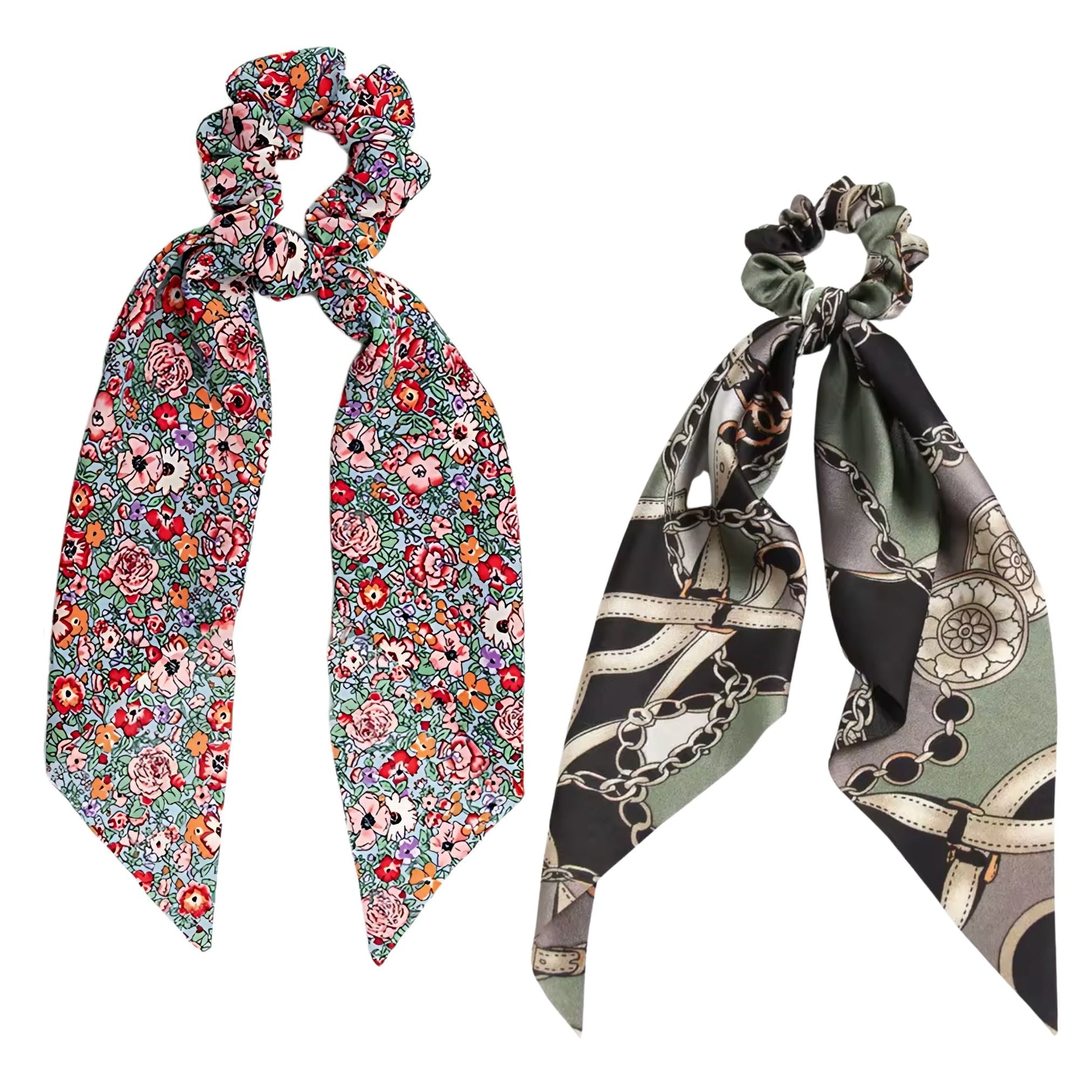 Silky Scarf Pony Holder (13 Color Options) | Scrunchie Hair Accessories