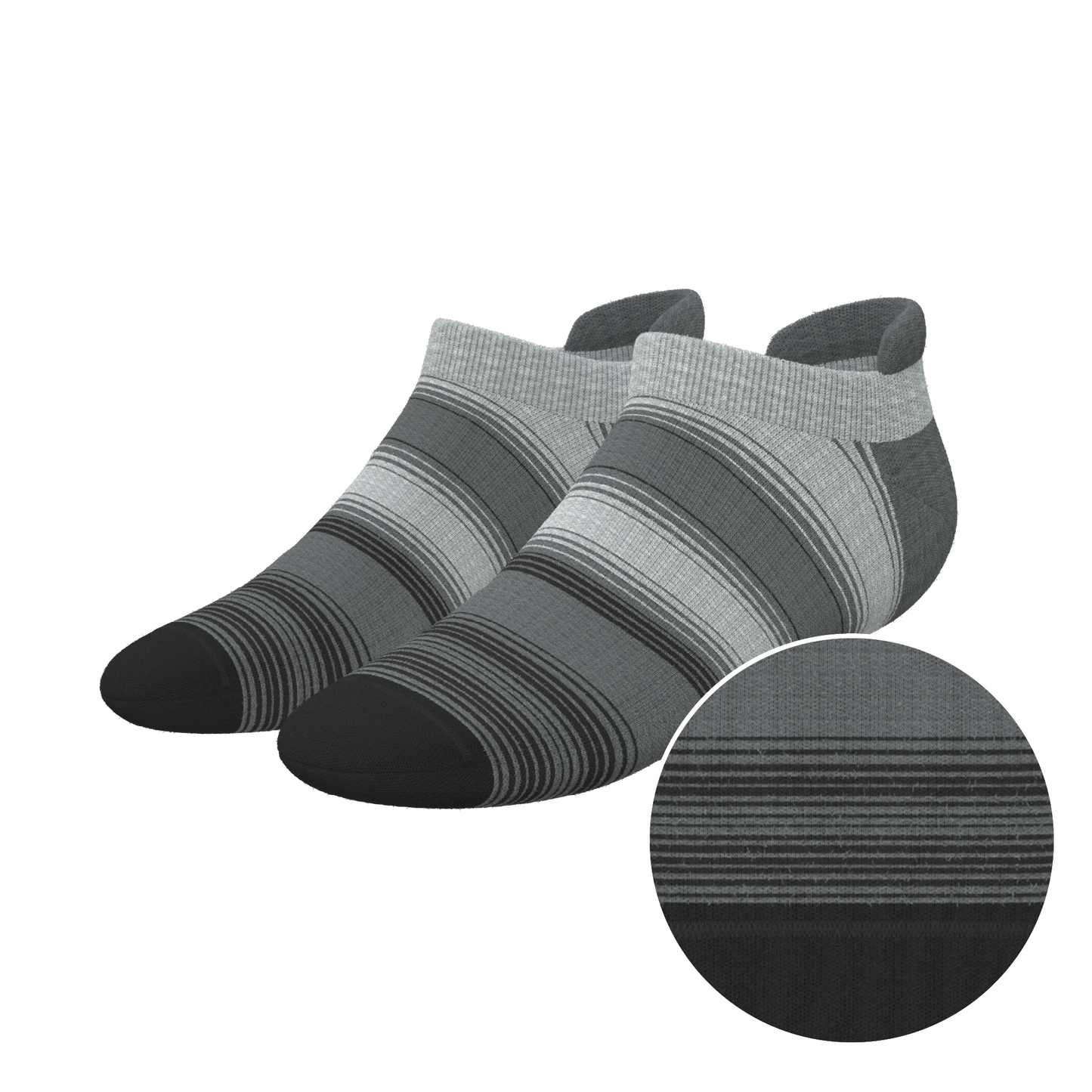 The Static Channel | Stripe Heel Hammock™ Ankle Socks