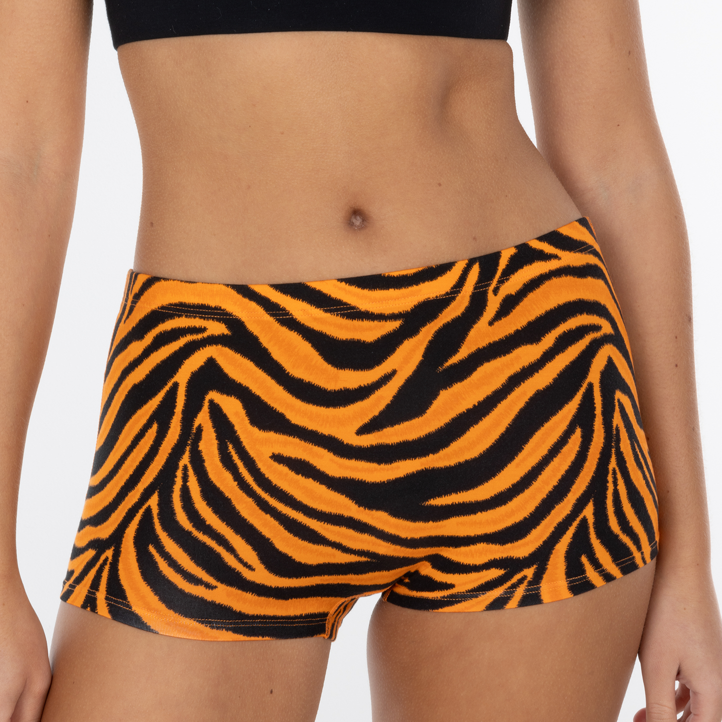 The Feral Feline | Tiger Print Modal Boyshort Underwear