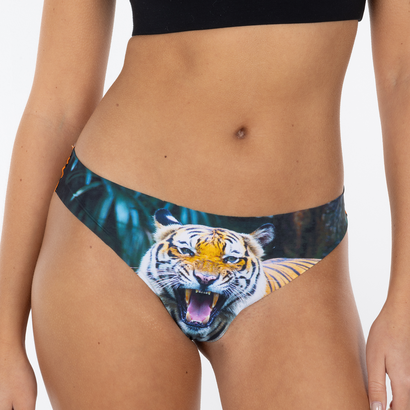 The Feral Feline | Tiger Seamless Thong