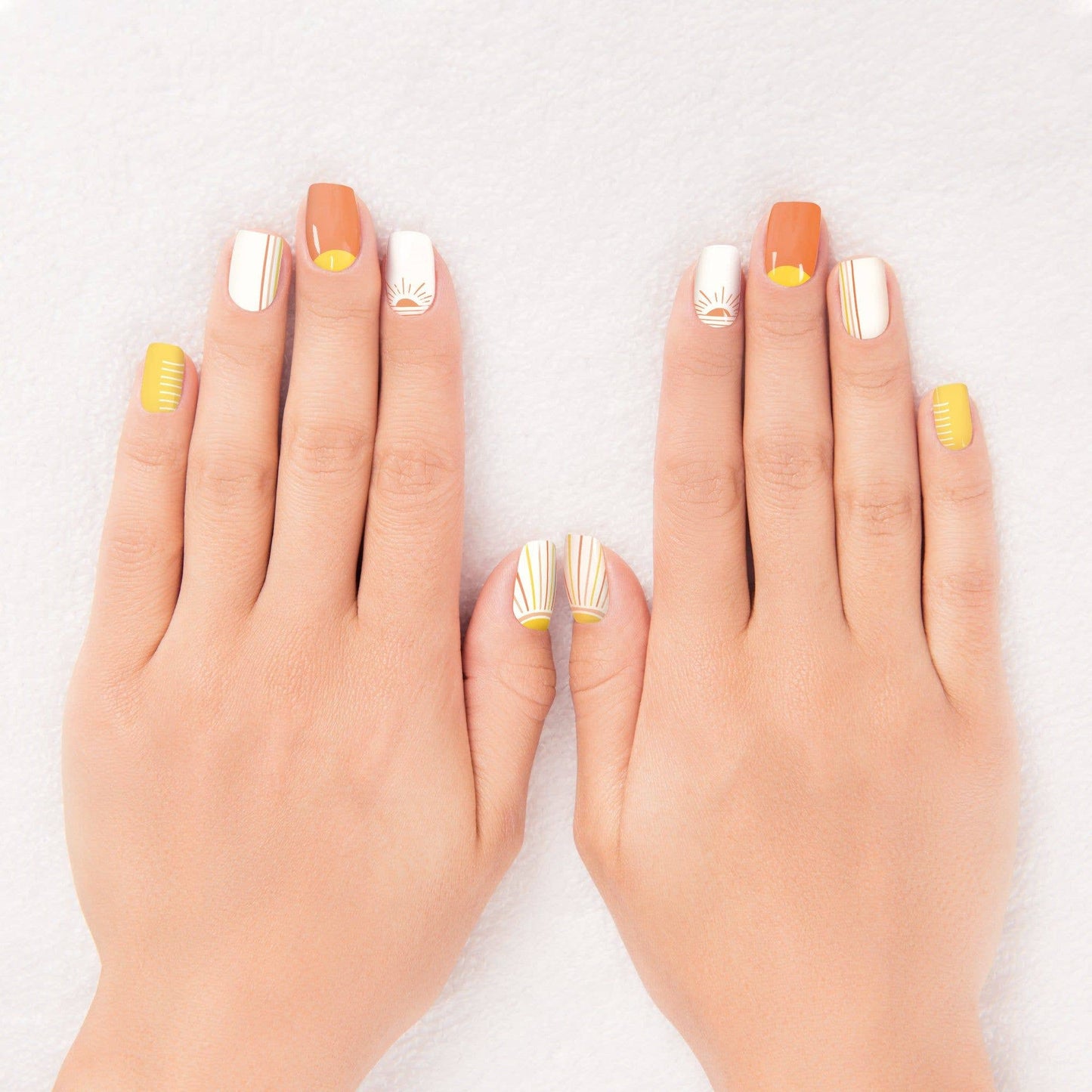 Sunny Daze Nail Wrap Kit | Yellow Sun Shine Nail Care Arts Tools Accessories | On-the-go Travel Kit