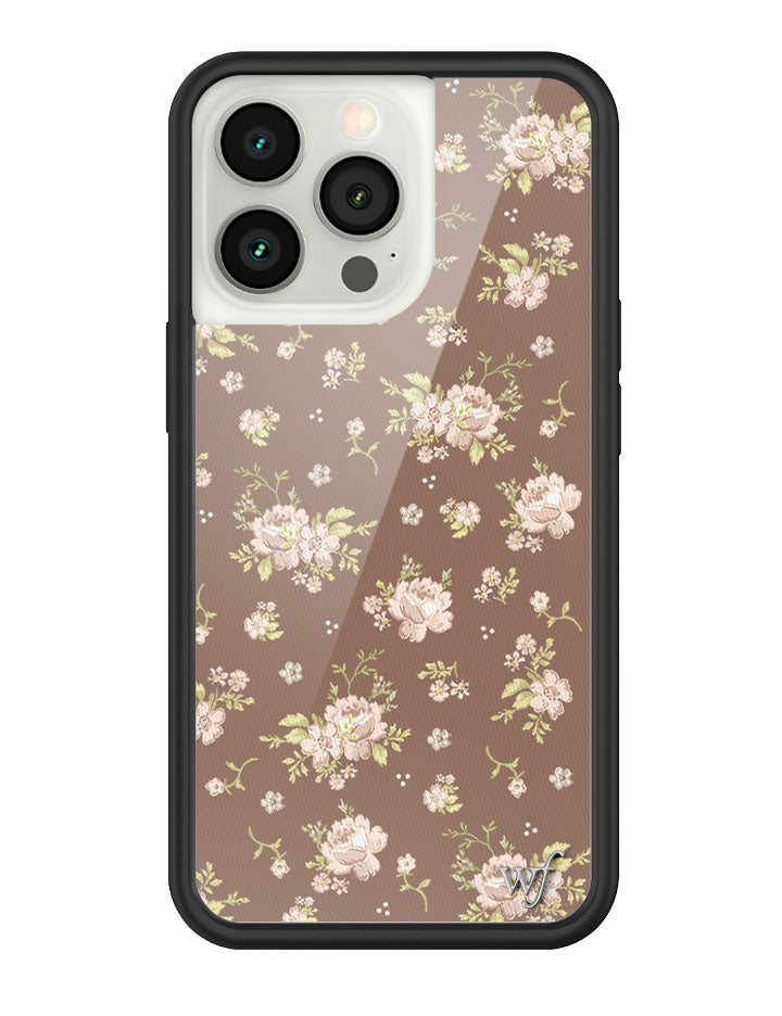 Brown Floral iPhone Case
