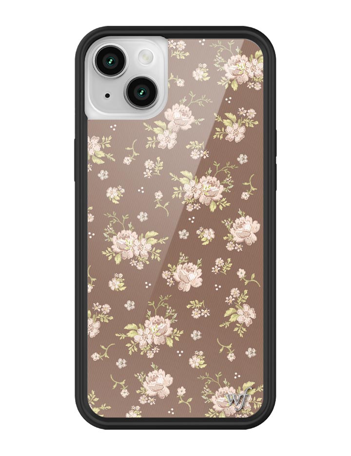 Brown Floral iPhone Case