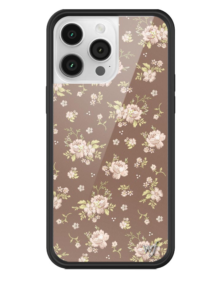 Brown Floral iPhone Case