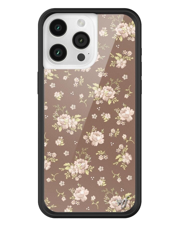 Brown Floral iPhone Case