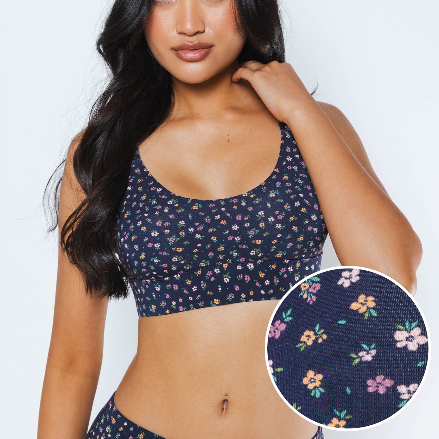 The Ditsy Daisy | Daisy Print Boob Hammock™ Scoop Bralette