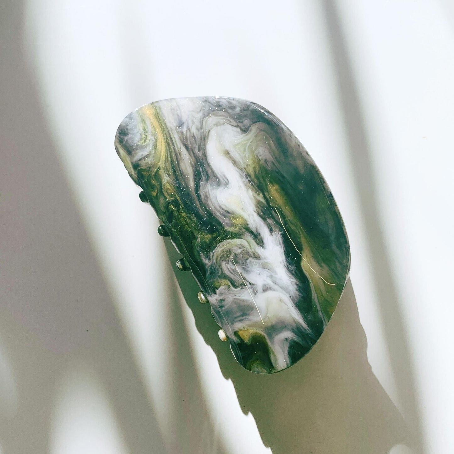 Velvet Claws Black Nebula Hair Clip  | Claw Clip in Velvet Travel Bag