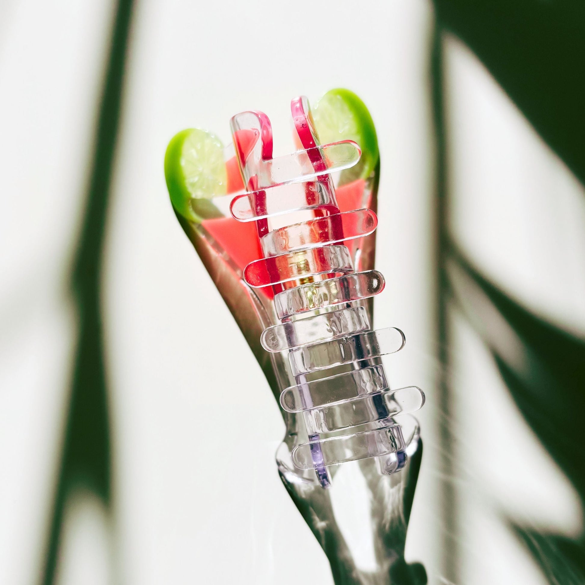 Velvet Claws Cosmo Pink Cocktail Hair Claw | Stemmed Glass Shaped Claw Clip