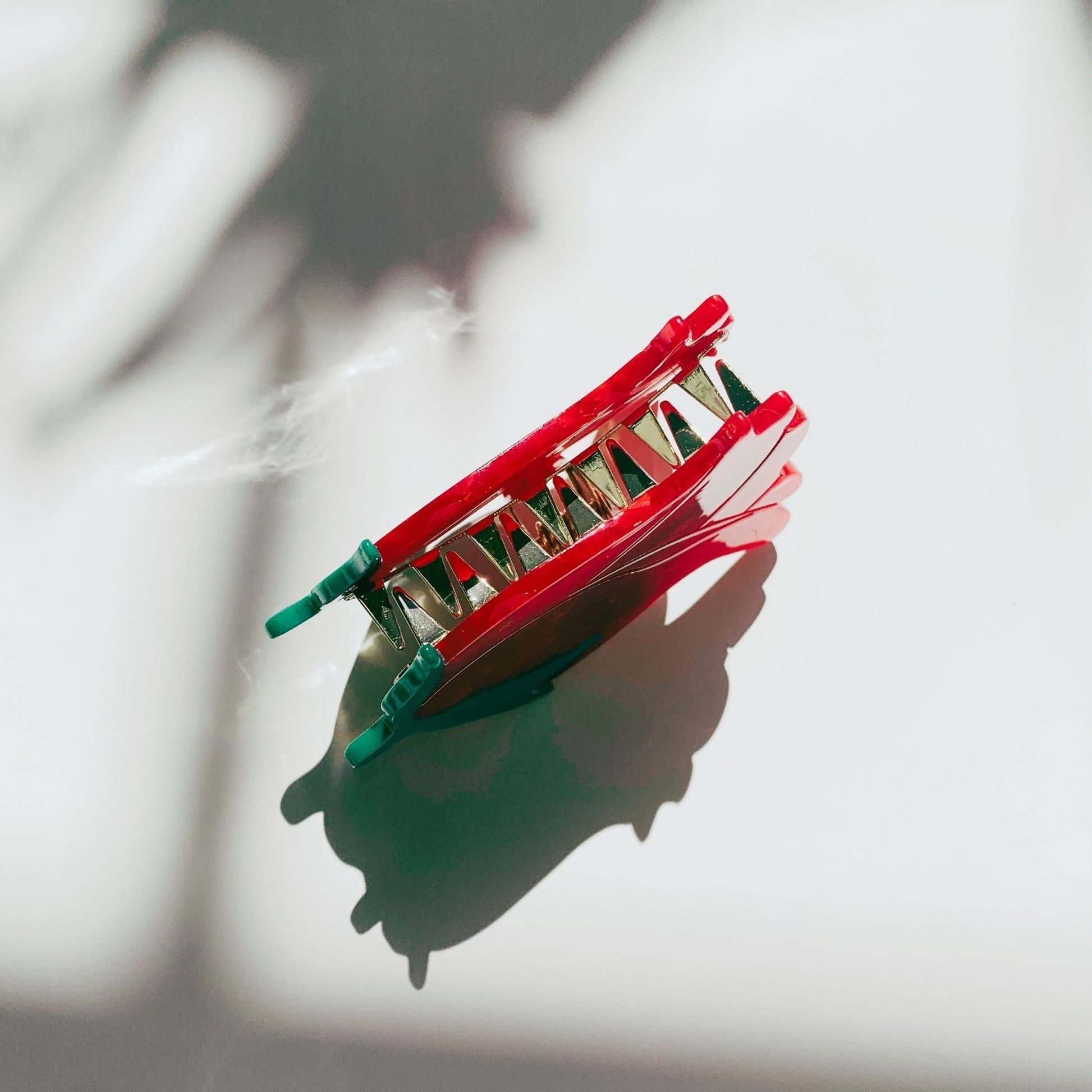 Velvet Claws Small Hair Clip | Red Rosebud Hair Claw