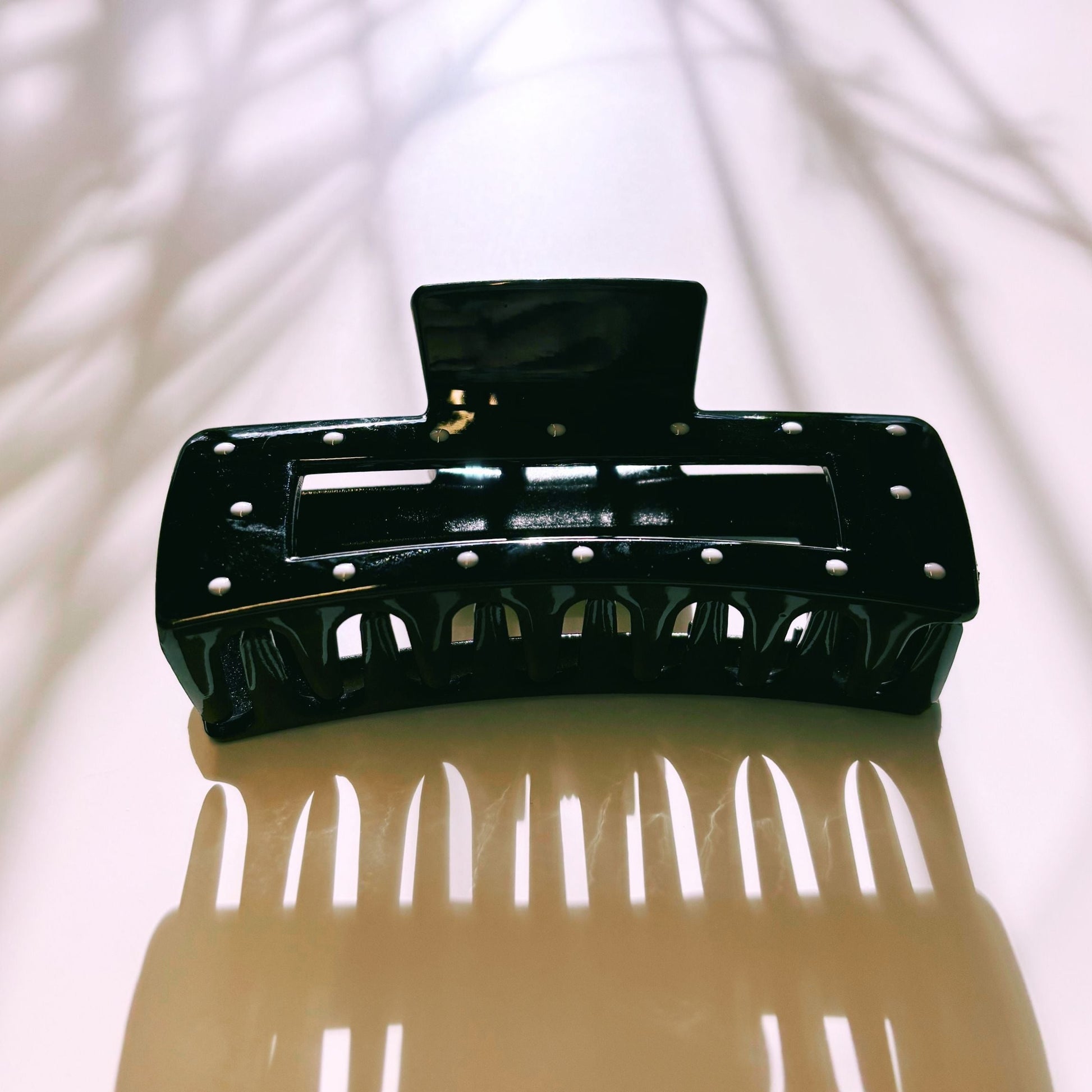 Velvet Claws Uptown Lady in Black Dot Hair Clip