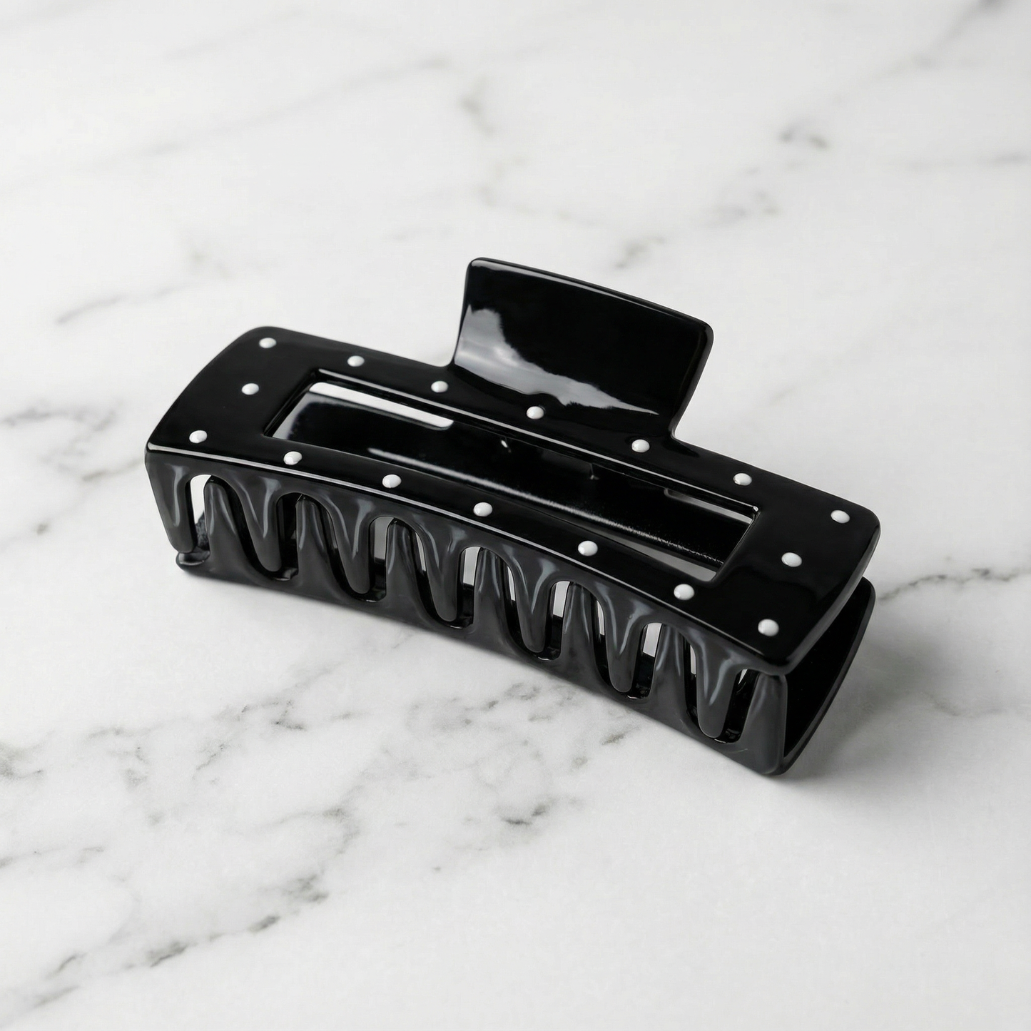 Velvet Claws Uptown Lady in Black Dot Hair Clip