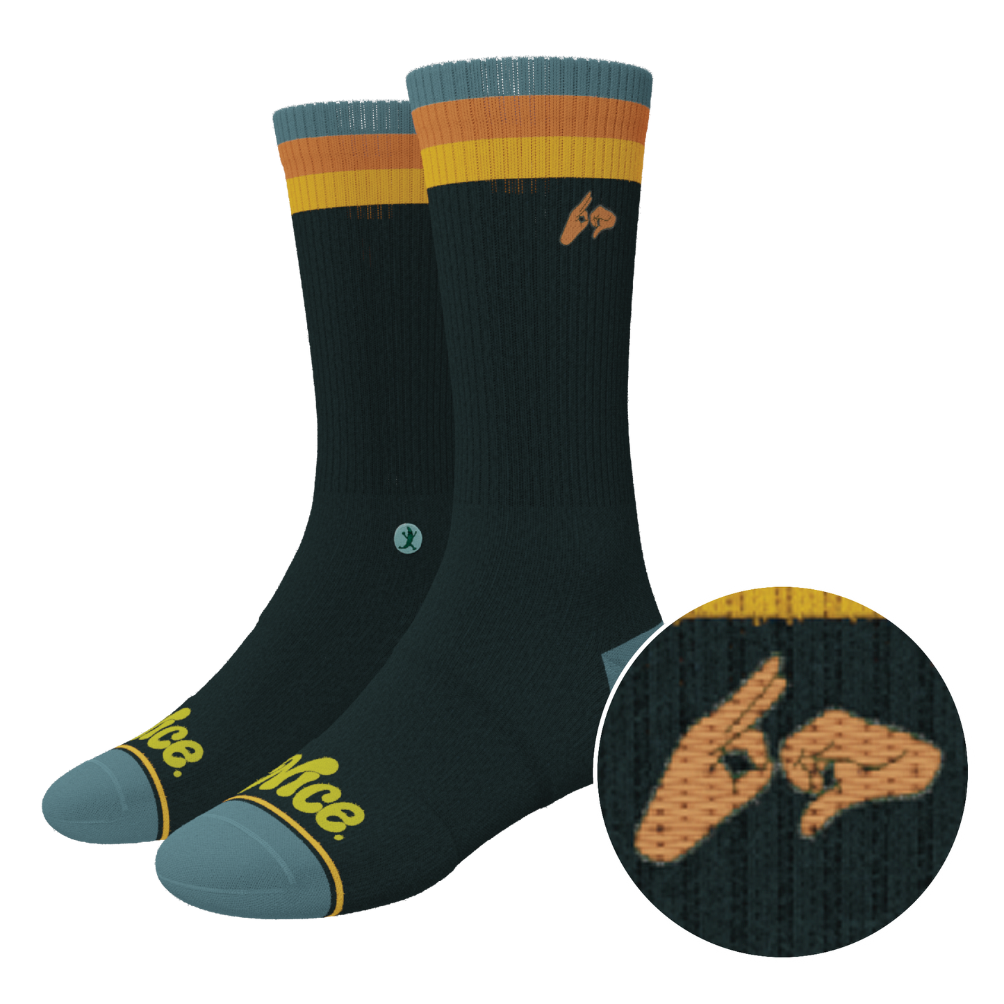 The Wine Dine & 69 | Route 69 Heel Hammock™ Crew Socks