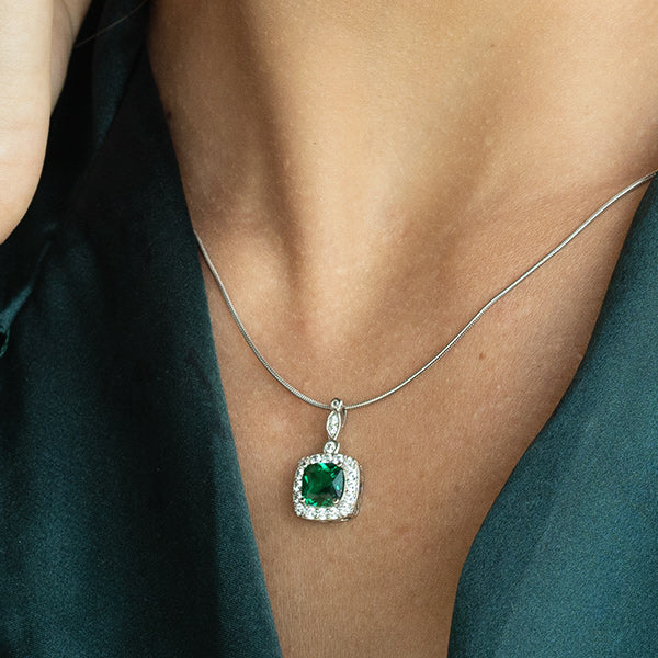Enchanted Emerald™ 18K White Gold Pendant
