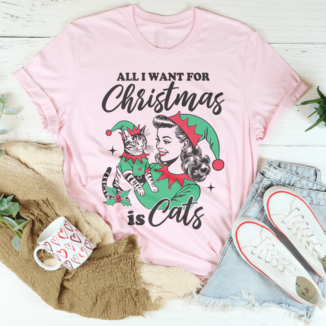 All I Want For Christmas Is Cats Tee