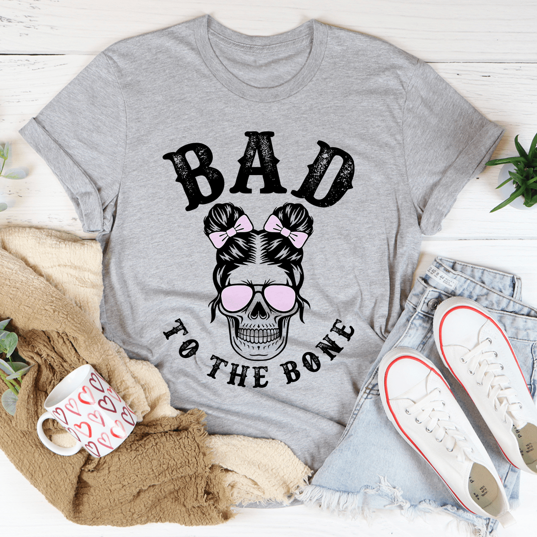 Bad To The Bone Cute Skull Tee