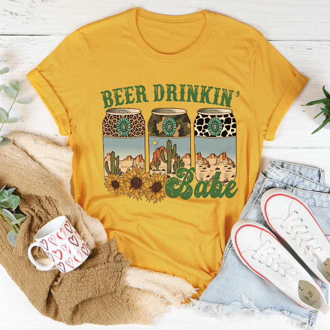 Beer Drinking Babe Tee